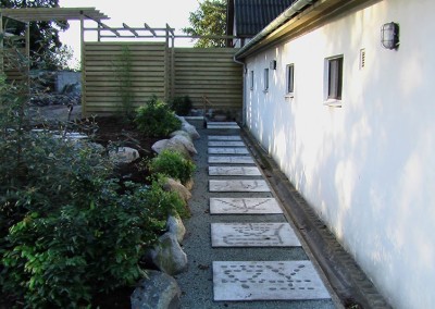 Flagstones with Chinese characters